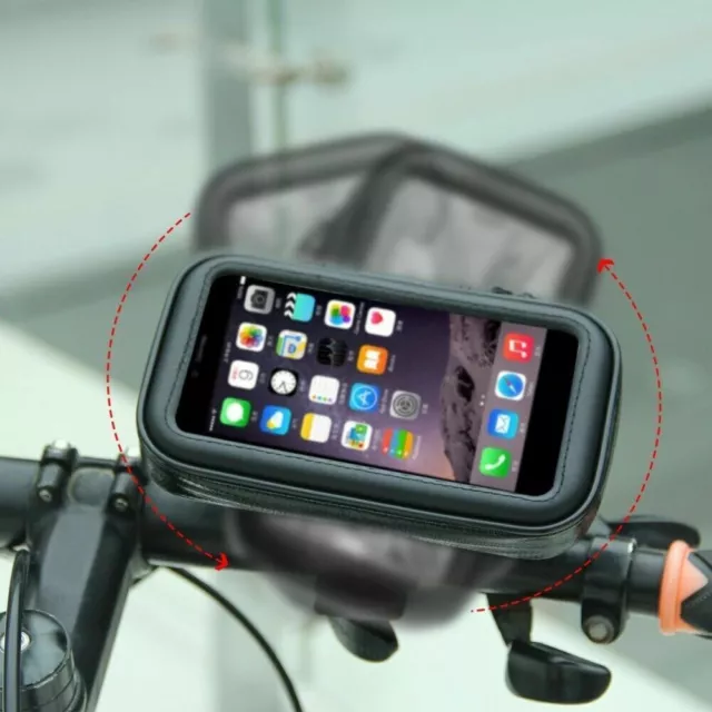 Mount Holder Bicycle Motor Bike 360° Waterproof Case Cover For All Mobile Phones 3