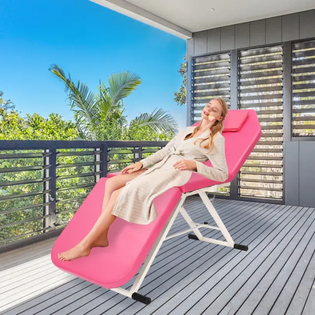 Beauty Massagetisch Bettdecke Salon Spa Behandlung Couch Kosmetikliege Pink 71''