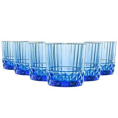 6 Glasses Bormioli Rocco Diamond Ocean Blue Whisky tumbler 390ml blue 