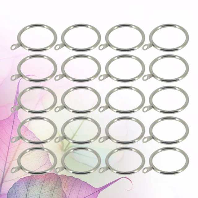 20 PCS Curtain Hooks Drapes Metal Circular Rings Hanging Store Office