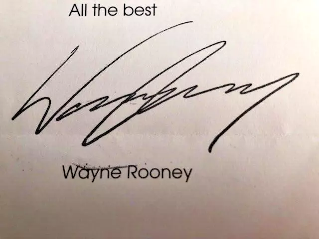 Wayne Rooney Signed Letter - England