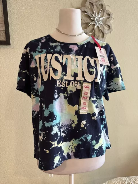 Justice Girls Tie Dye Short Sleeve T-Shirt Size XL (16/18) - Set of 2