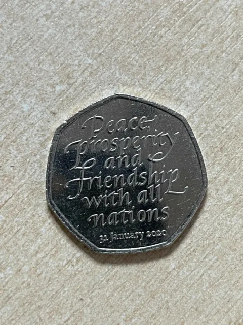2020 OFFICIAL UK BREXIT 50p COIN