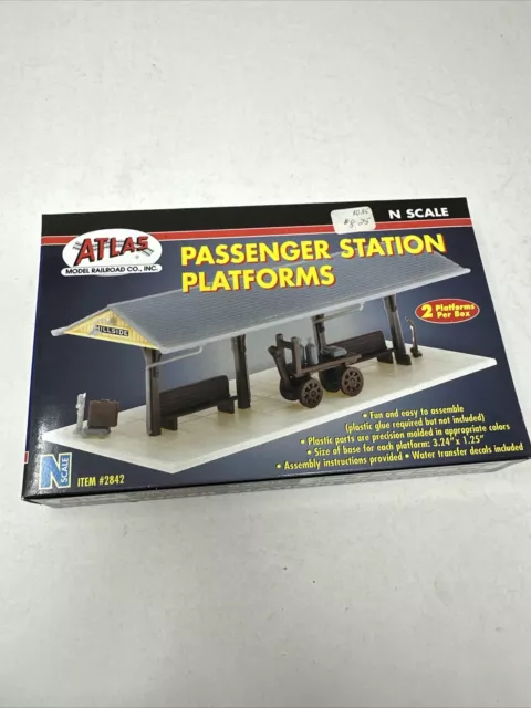 Atlas N Scale ~ New 2024 ~ Passenger Station Platforms Kit ~ 2 Pieces ~ 2842