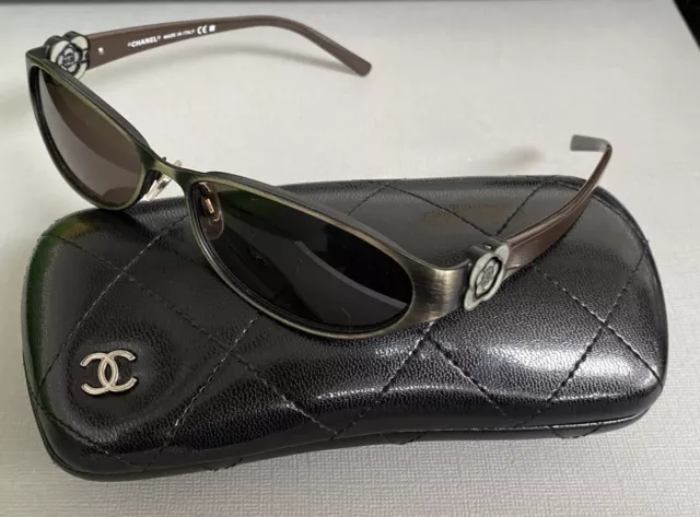 CHANEL 4166 c.373/73 3N Sunglasses Eyeglasses Glasses w/ Case