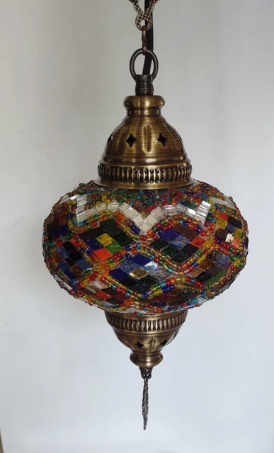 Mosaic Swag Plug In Pendant Ceiling Hanging Light Swag Lamp Turkish Moroccan New