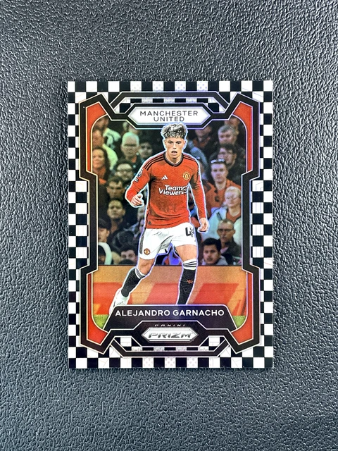 2023-24 PANINI PRIZM Premier League ALEJANDRO GARNACHO Black White ...
