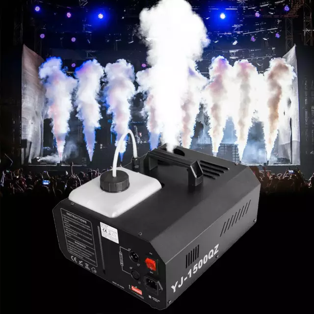 1500W Vertical Spray Fog Machine Stage DJ Fogger Smoke Machine Effect w/ Remote