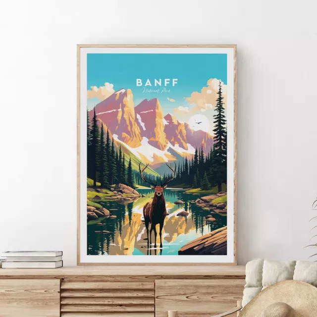 Banff Traditional Travel poster Choose your Size