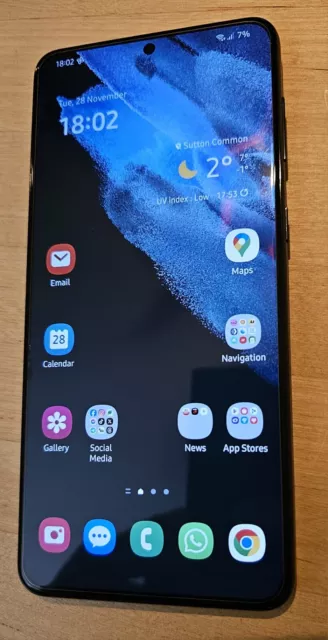 Samsung Galaxy S21 + Phone 5G SM-G996B/DS - 256GB - Phantom Black (Unlocked)
