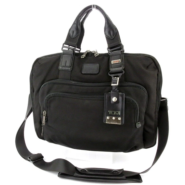 TUMI business bag Yuma Slim Brief ballistic nylon ?~ leather used D2214