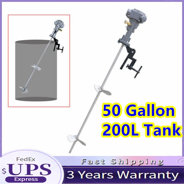 1/2HP Pneumatic Paint Mixer Air Agitator Blender Stirrer Ink Mixing Machine 200L