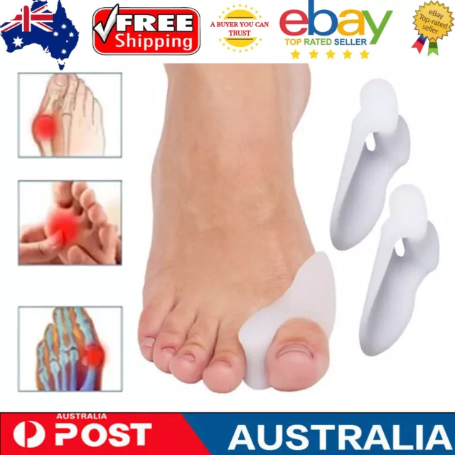 2x Silicone Gel Bunion Corrector Toe Separator Spreader Pain Relief Hallux Valgu