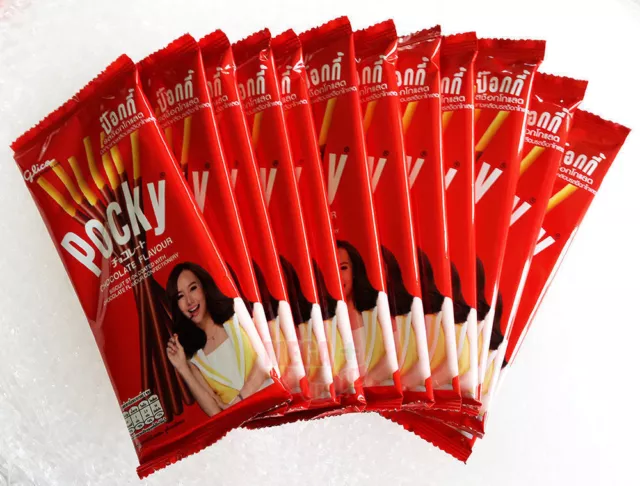 12 x Pocky Fried Glico Biscuit stick Chocolate candy chewy Halal Approved