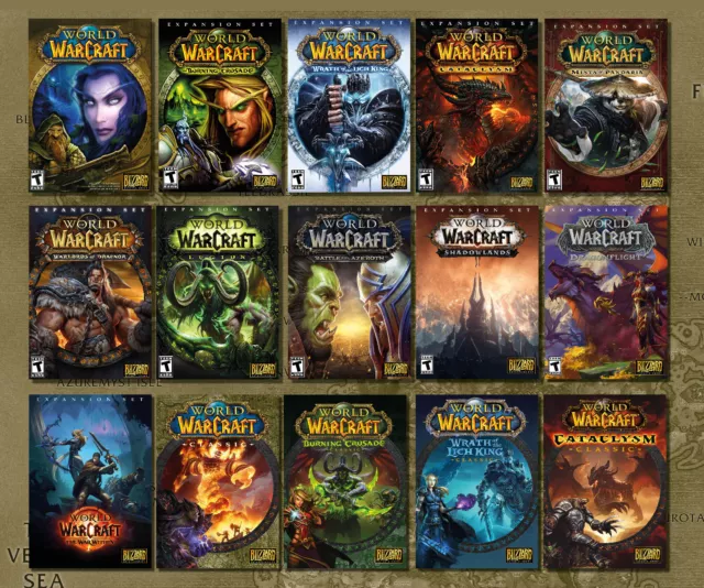 World of Warcraft Box Art Posters A4 (297x210mm)- Blizzard, WOW