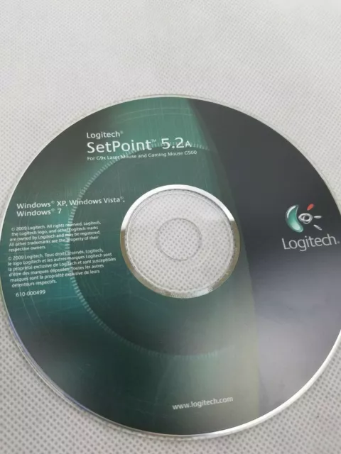 Logitech SetPoint 5.2A For G9x Laser Mouse and Gaming Mouse G5000 Disc Software/