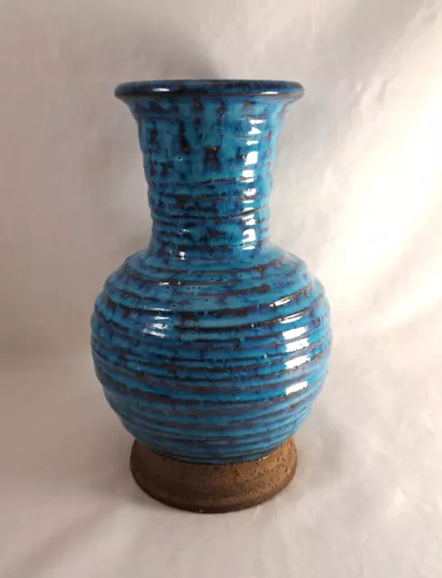 Raymor | Rosenthal Netter Italian Pottery Blue 8" Vase *Aldo Londi Bitossi Era