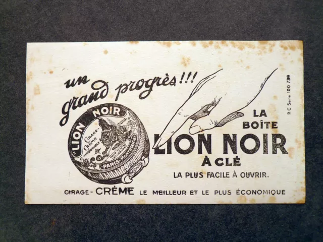 Buvard LION NOIR - cirage - Années '20 - neuf