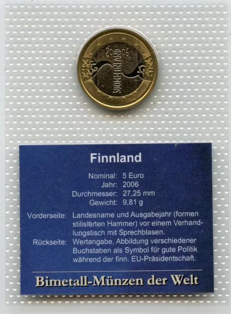 5 Euro Finnland 2006 im Blister