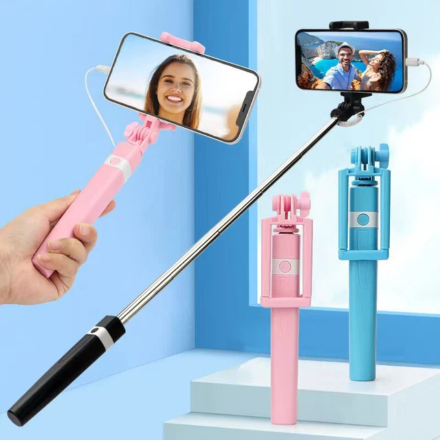 Type Sticks Accessory NEW WIRE CONTROLLED Selfie Stick Suitable Type-C Plug Mini Portable ...