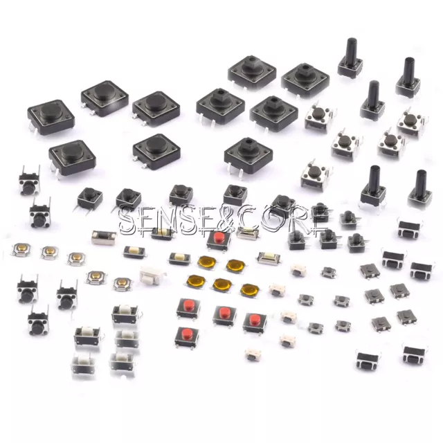 125pcs 25Types/lot Assorted Micro Push Button Tact Switch Reset Mini Leaf Switch