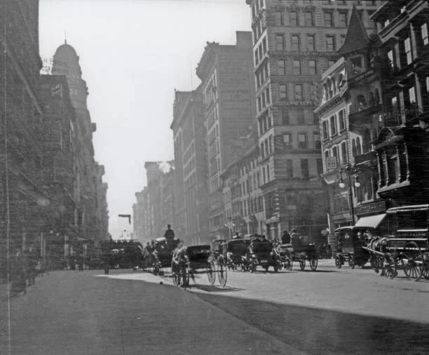 CARRIAGES AND OMNIBUSES New York United States of America 1908 Old ...