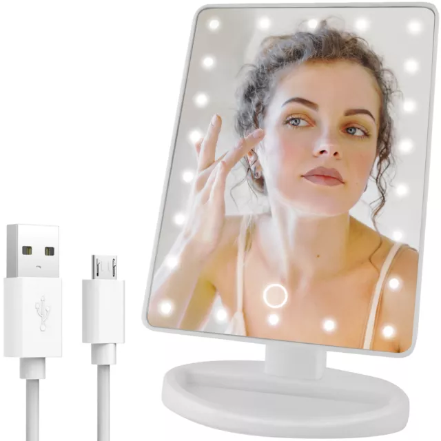 Schminkspiegel mit Beleuchtung Schwenkbar LED Kosmetikspiegel für Make-up 22066