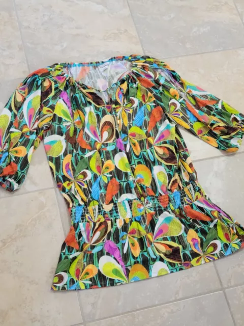 Trina Turk peasant  blouse sz.large