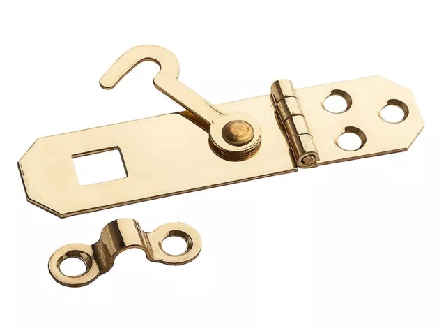 National Hardware N211-912 V1828 Lockout Hasp With Hook, Bright Brass