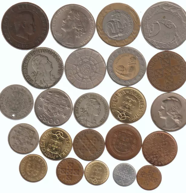 23 different world coins from PORTUGAL