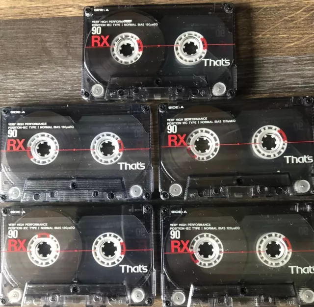 FIVE 'THATS' RX C90  Audio cassette Tapes Please see description