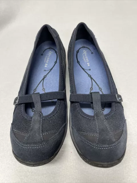 Easy Spirit Explore 24 “Lena " Navy  Suede/Fabric Women's Size 9 Shoes