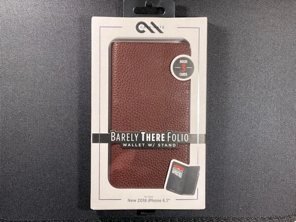 Case Mate "Barely There Folio" Folding Case Brown: Iphone 2018 Iphone XR