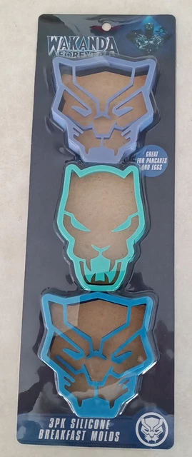 Nuevo paquete de 3 moldes de silicona para desayuno Wakanda Forever