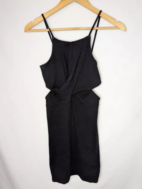 Free People Side And Back Cut Out Black Tank Dress Size Small