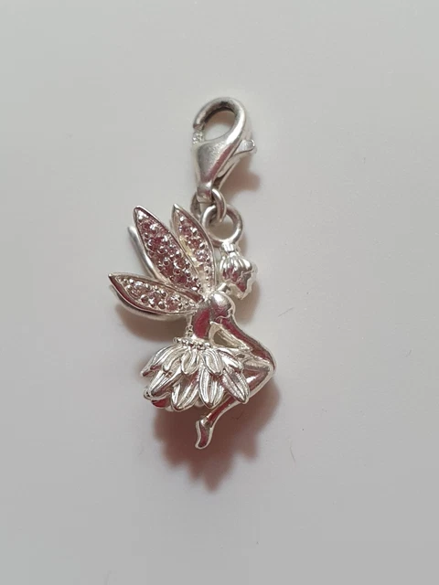 THOMAS SABO CHARM Bow Charm Lobster Clasp CZ silver