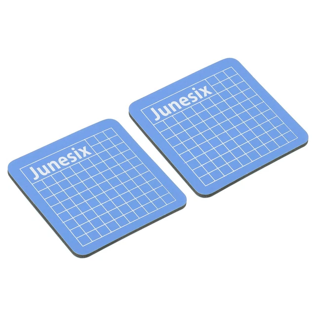 Alfombrillas de corte de 2,4"" x 2,4"" 2 piezas de tela giratoria de doble cara para coser, azules