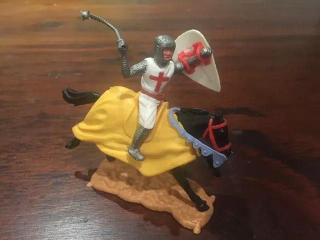 Timpo 2nd Series Mounted Crusader/ Knight of St John - Middle Ages - Toy Soldier