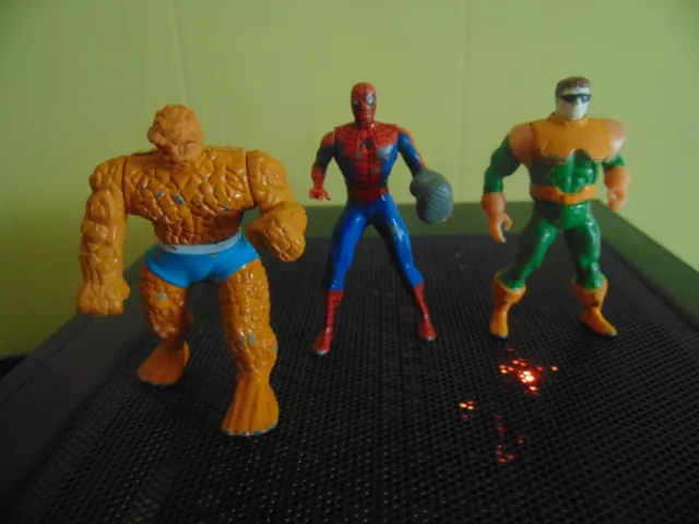 Vintage Spiderman,Toy Biz HEAVY METAL HEROES 1995 LOT 3 Die-Cast