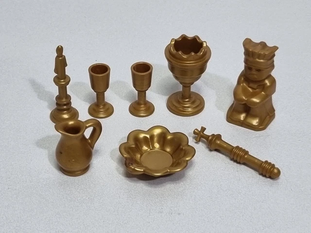 Lot De Pièces Détachées PLAYMOBIL : Coffre Doré Et Trésor Médiéval Pour Pirates – Occasion