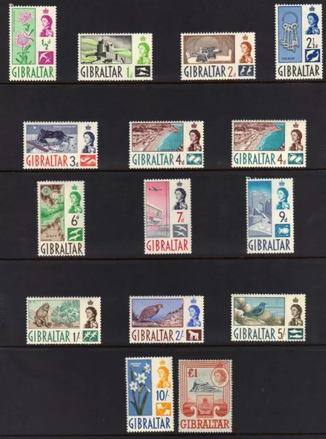 Gibraltar 1950-1966 Coll. Of 77 Mint Nh Incomplete Sets Inc. Sg 160-173, 200-213