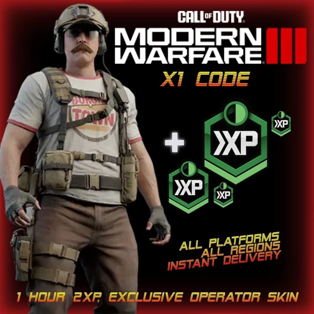CALL OF DUTY Modern Warfare 3 Burger King MW3 Skin X1 CODE / +1 Hour