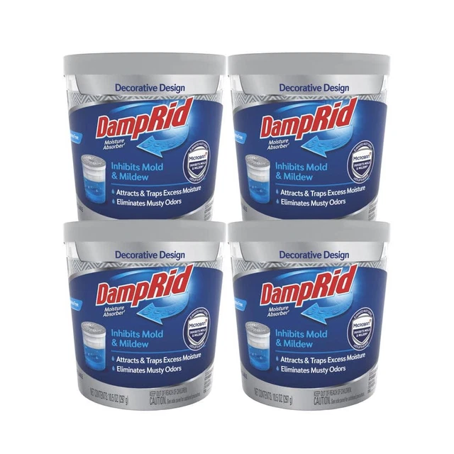 10.5 Lbs Moisture Absorber Super Refill Unscented Container Odor Eliminator 4 Pk