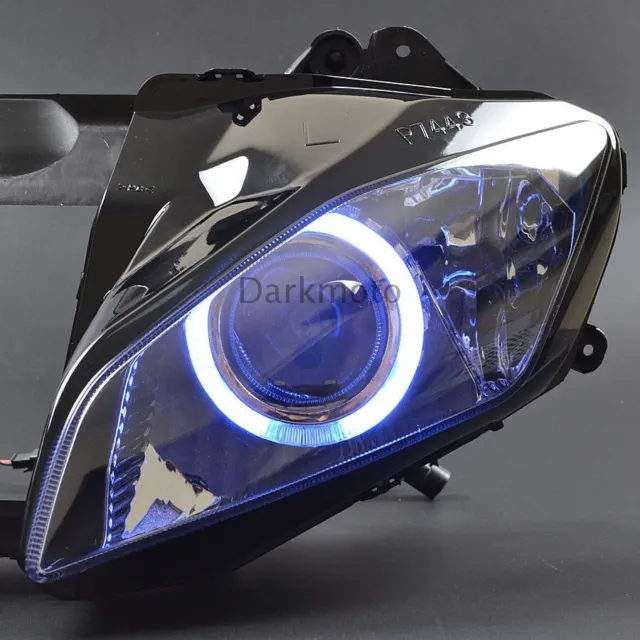 HID Projector Assembly Scheinwerfer Blue Angel Eye Für Yamaha YZF R6 2008-2015 3