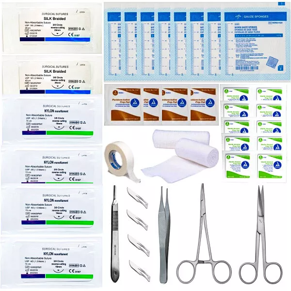 Surgical Sutures - Medical Grade Pre-Threaded - Surgical Instruments - IFAK
