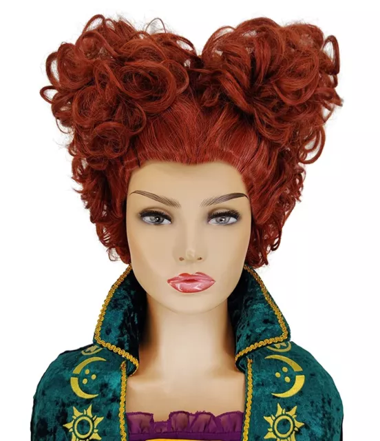 Ariker Wig - Winifred Sanderson Sisters Red Curly for Cosplay/Halloween Costume