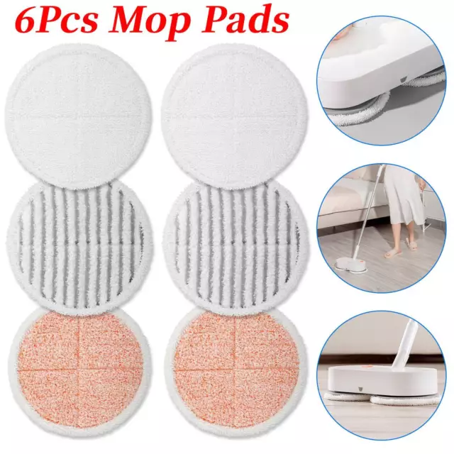 6Pcs Set Replacement Mop Pads for Bissell Spinwave 2039A 2124 Powered Hard Floor