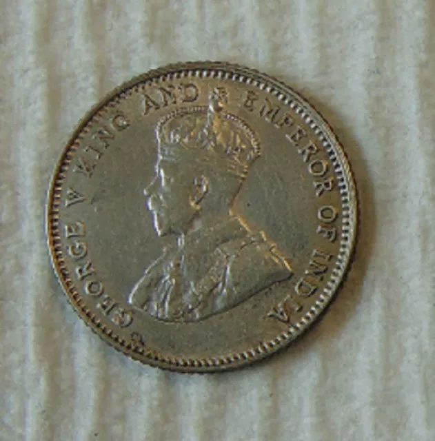 1926 Straits Settlements Malasia 10 Cents ~ .600 Silver Coin ~ George V