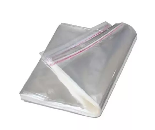 CPP Garment Clear Plastic Bag Self Seal Safety Warning RESEALABLE Clothing Bags