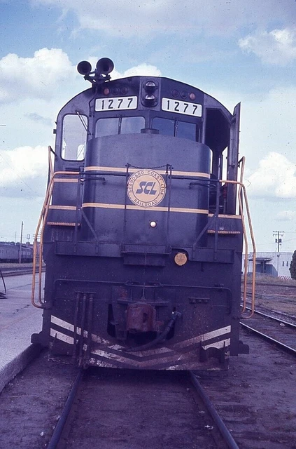ORIGINAL 1970 RAILROAD SLIDE SCL SEABOARD COAST LINE 1277 Alco C430 demonstrator